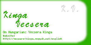 kinga vecsera business card